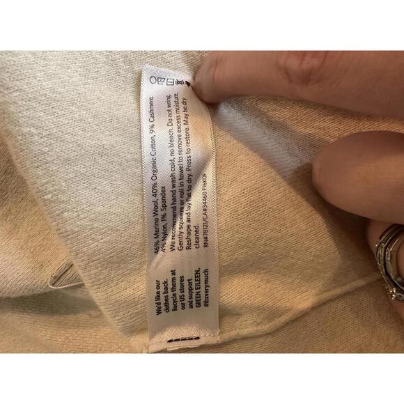 Eileen Fisher Wool & Cashmere Blend Open Front Kimono Cardigan Sweater Medium - Picture 8 of 11